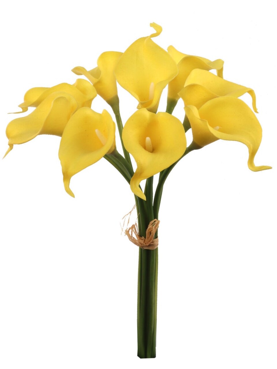 Real Touch Yellow Calla Lily - Lifelike Artificial Flower for Elegant Decor
